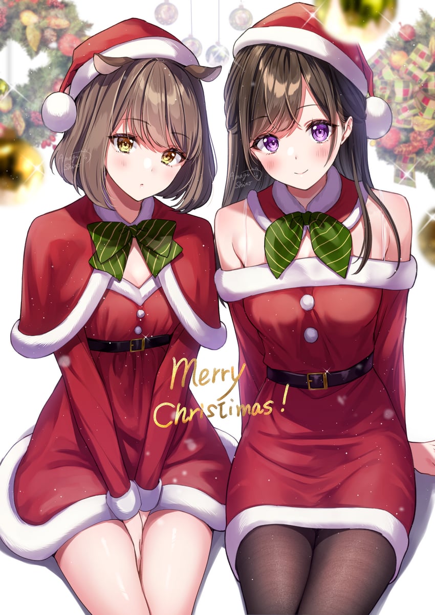 receptionist girl and receptionist kohai (original) drawn by amagi_shino