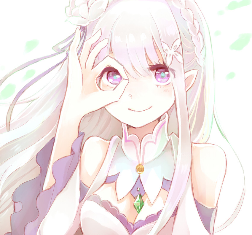 emilia (re:zero kara hajimeru isekai seikatsu) drawn by rainoa