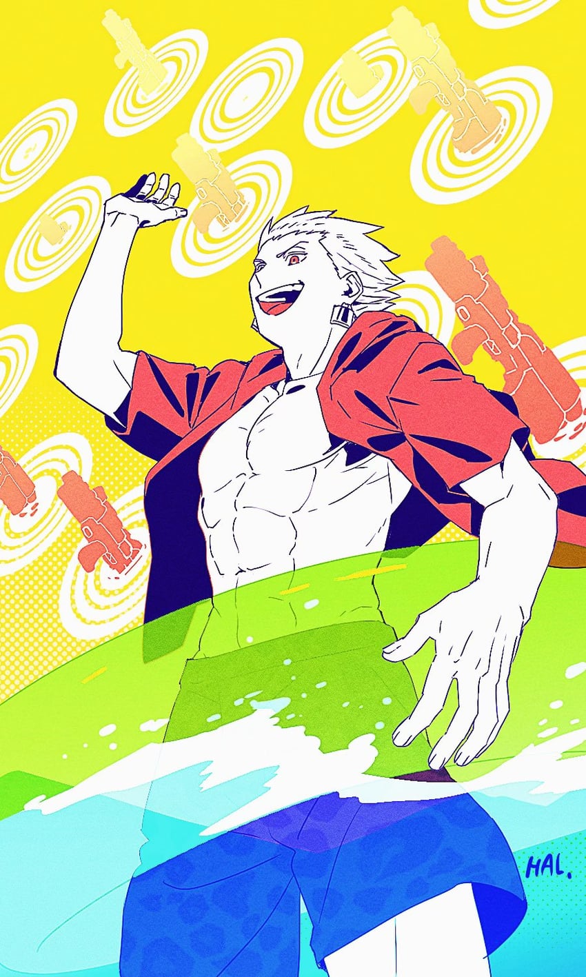 gilgamesh (fate and 1 more) drawn by hal_(haaaalhal)