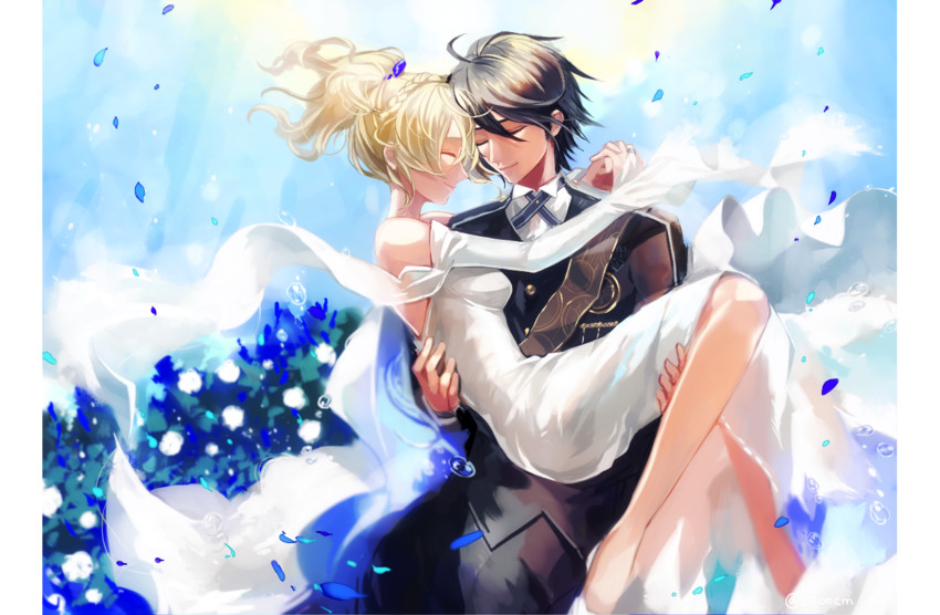 noctis lucis caelum and lunafreya nox fleuret (final fantasy and 1 more) drawn by nana_(nanalog76)