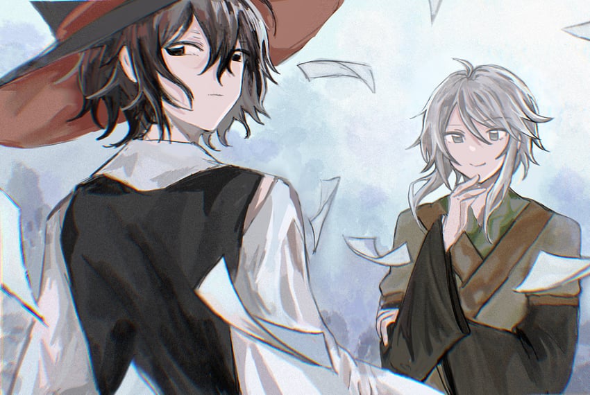 enraku tsubakura and houlen yabusame (len'en) drawn by shinihaochidezongzong