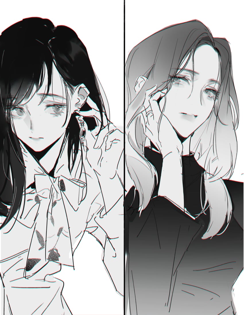 hayashi fuyu and harumoto itsuki (chaser game w) drawn by yoohu6