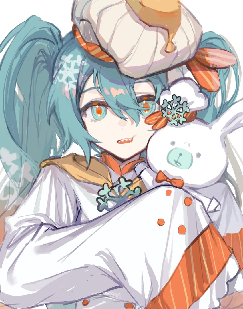 hatsune miku, yuki miku, rabbit yukine, and shrimpku (vocaloid) drawn by kuukip