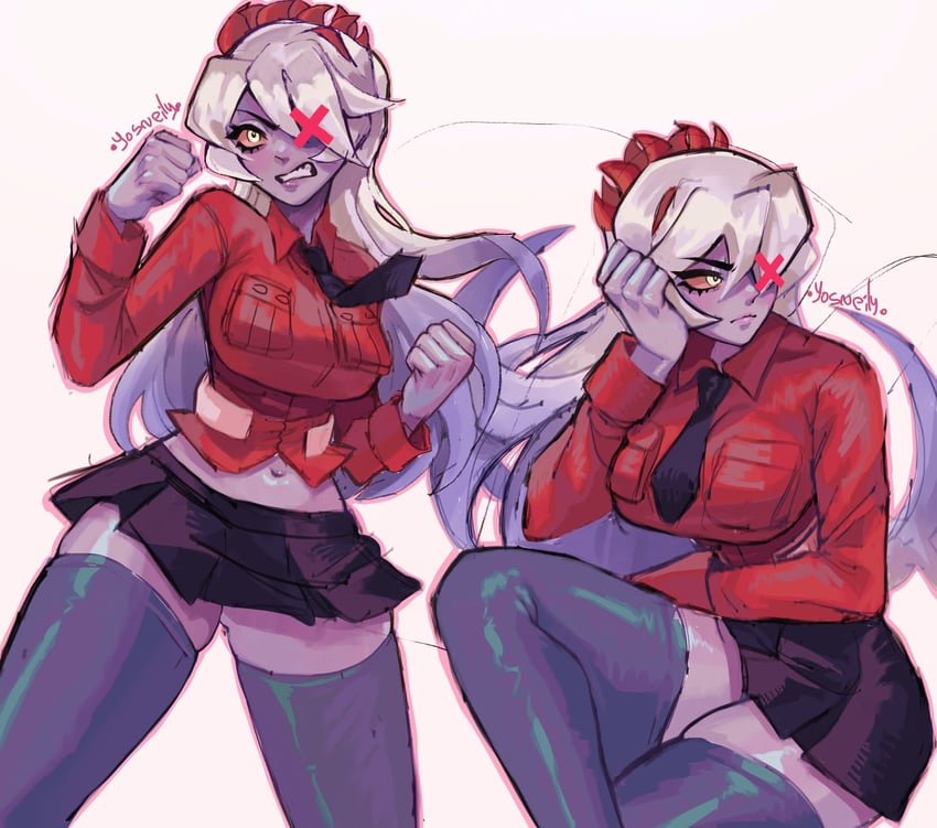 vaggie and fukua (skullgirls and 1 more) drawn by mooo_sann