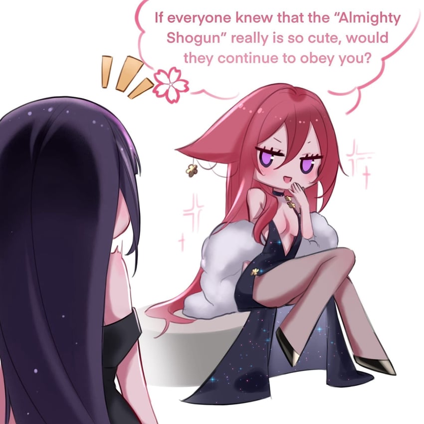 raiden shogun and yae miko (genshin impact) drawn by ringeko-chan