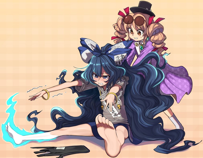yorigami shion and yorigami jo'on (touhou) drawn by syope