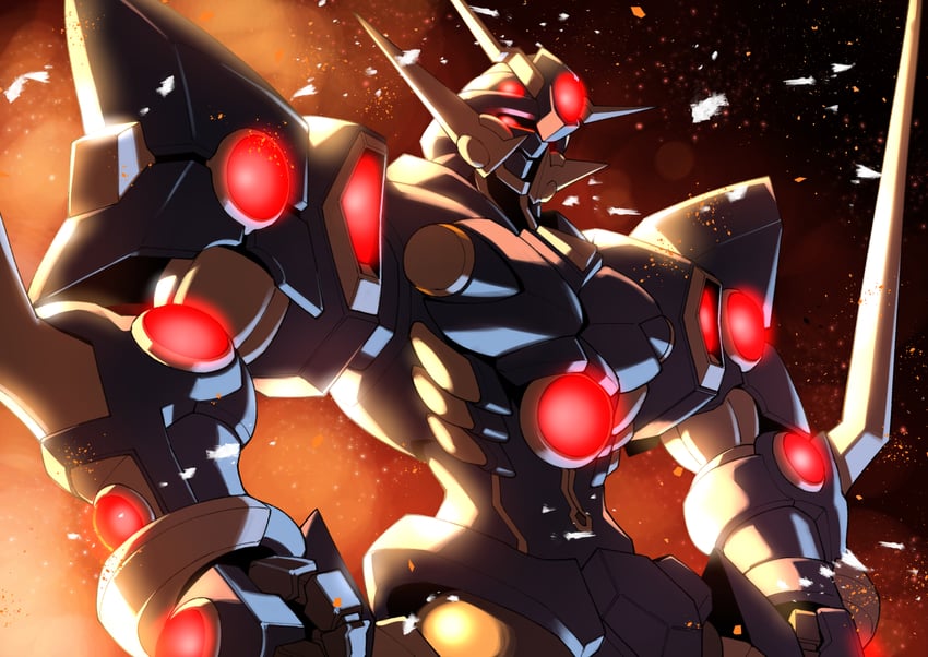 soulgain (super robot wars and 1 more) drawn by shouji_nigou