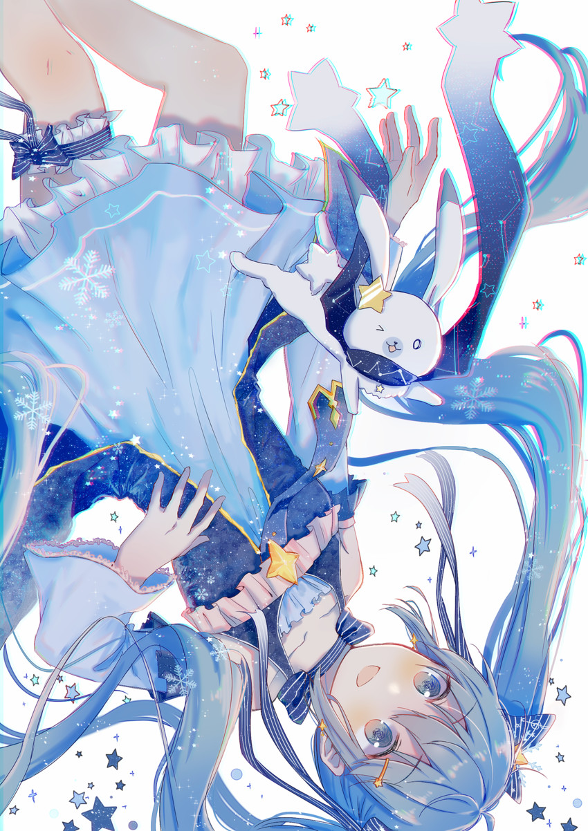 hatsune miku, yuki miku, and rabbit yukine (vocaloid) drawn by yumo_(mimengfeixue)