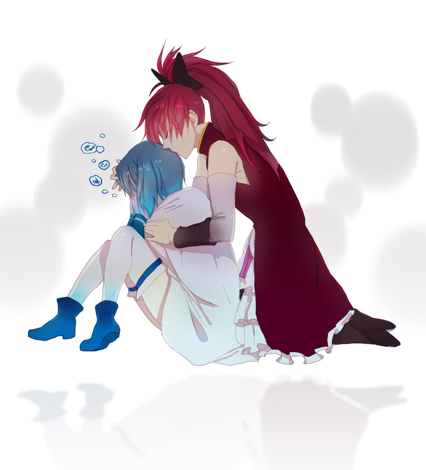miki sayaka and sakura kyoko (mahou shoujo madoka magica) drawn by bak