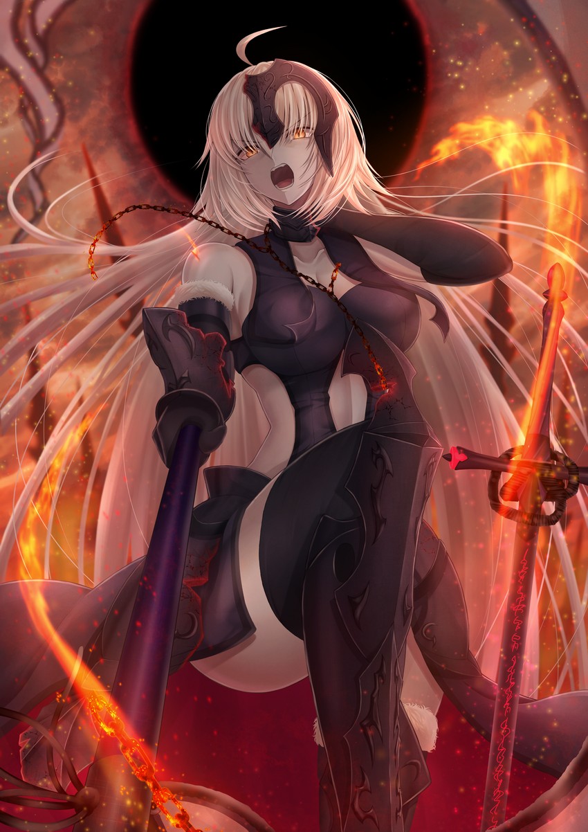 jeanne d'arc alter (fate and 1 more) drawn by penguintake