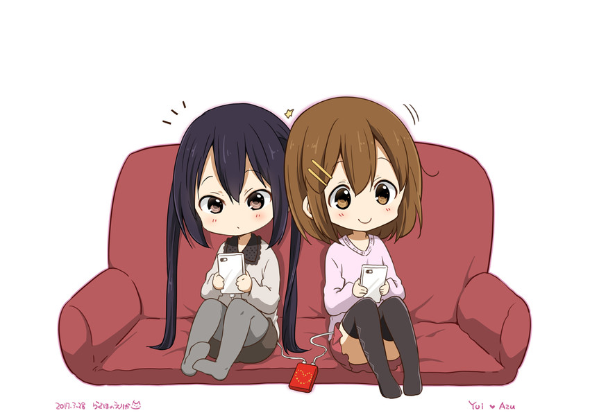 nakano azusa and hirasawa yui (k-on!) drawn by ragho_no_erika
