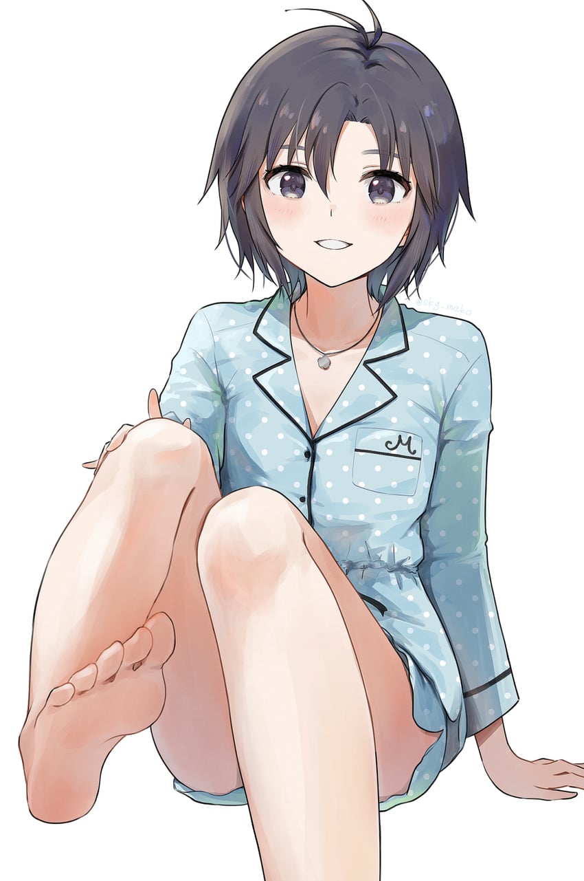kikuchi makoto (idolmaster and 2 more) drawn by mogskg