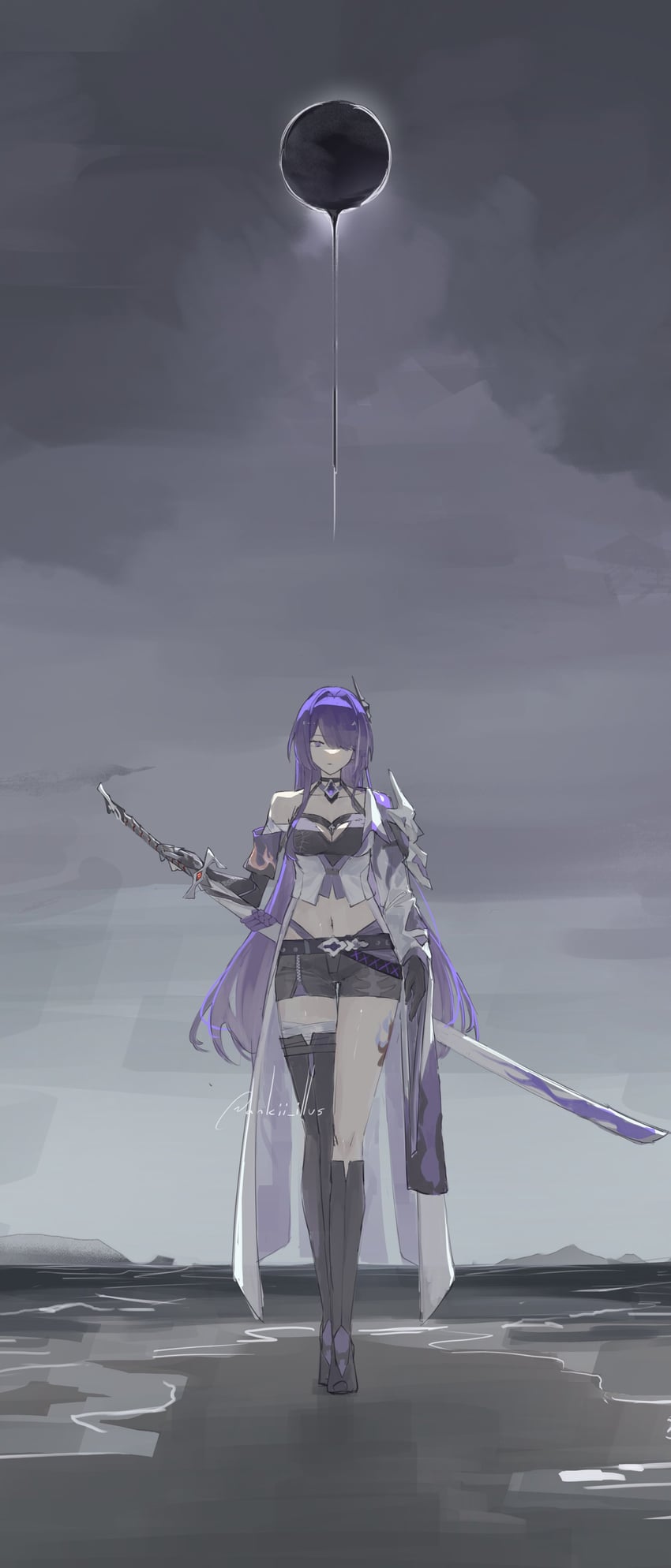 acheron (honkai and 1 more) drawn by ankii_illus
