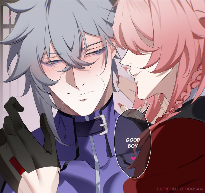 jiaoqiu and moze (honkai and 1 more) drawn by yeobosan