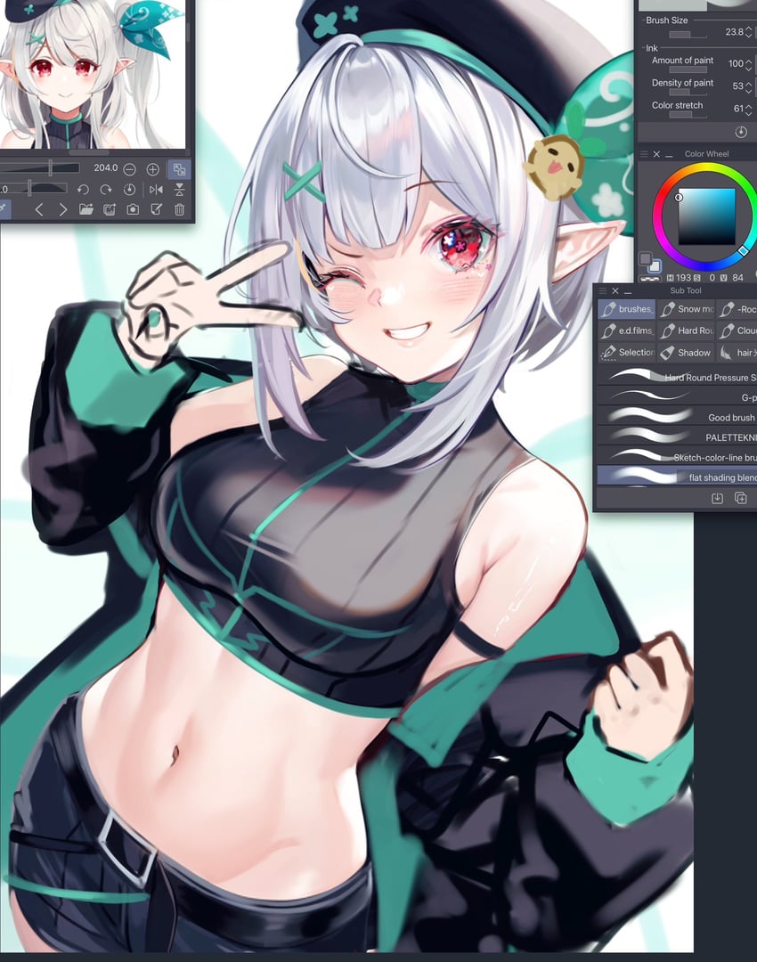 pomu rainpuff (nijisanji and 1 more) drawn by alice_vu