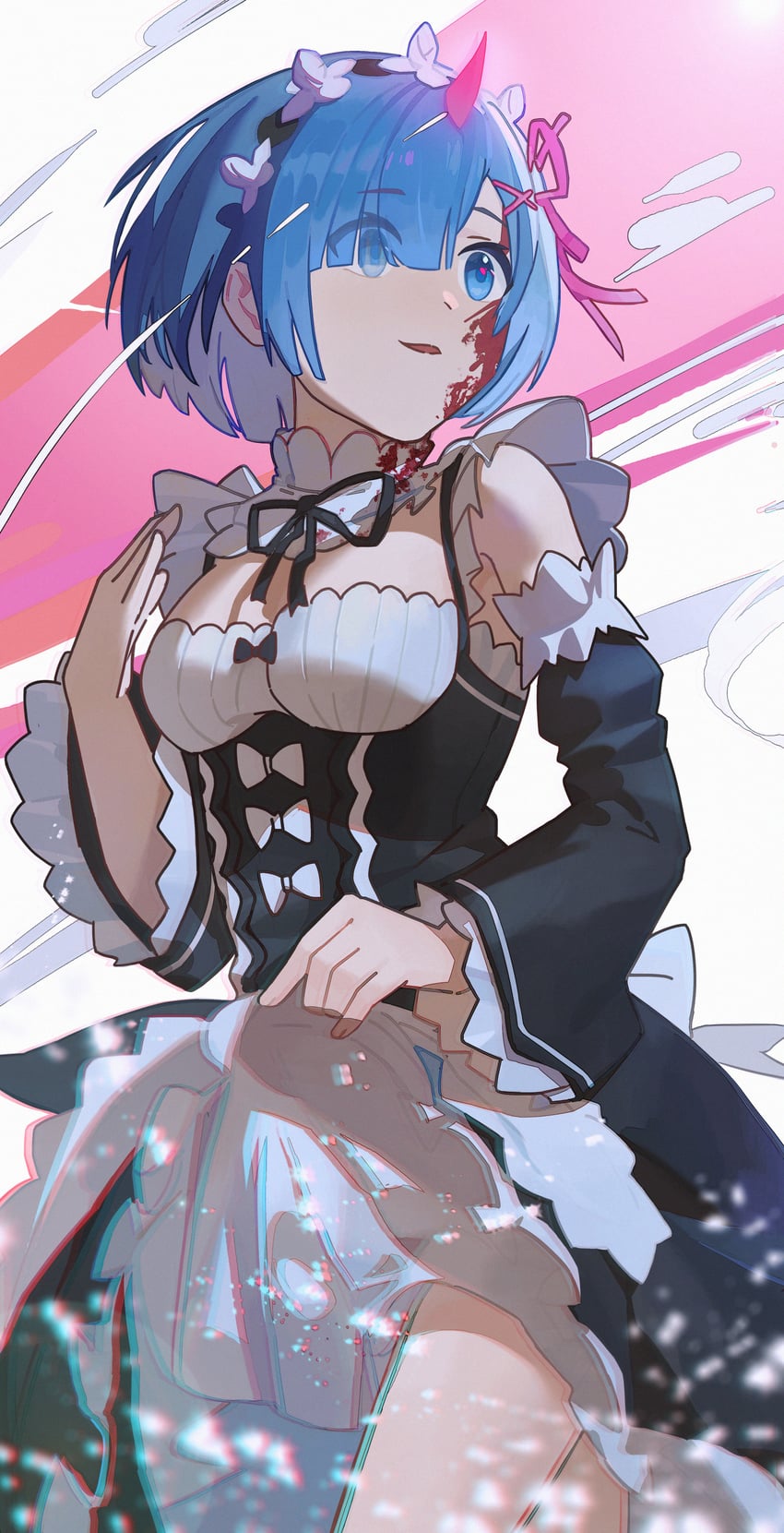 rem (re:zero kara hajimeru isekai seikatsu) drawn by mujiangzhi