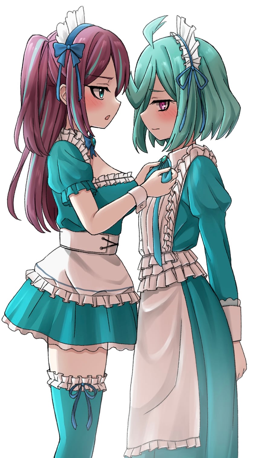 akoya matama and anemo nemo (mahou shoujo ni akogarete) drawn by komeko416