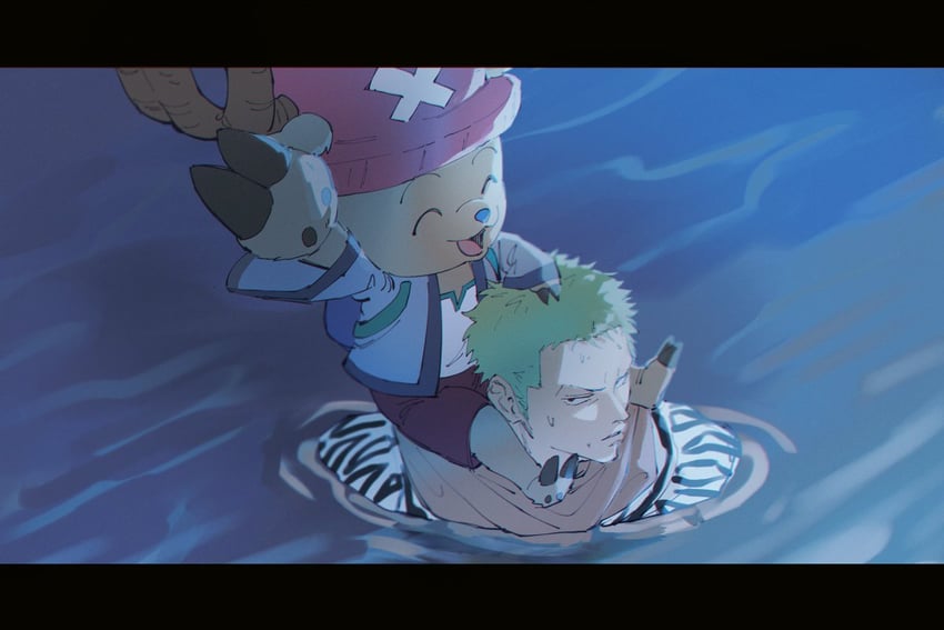 roronoa zoro and tony tony chopper (one piece) drawn by epcl4zj4u
