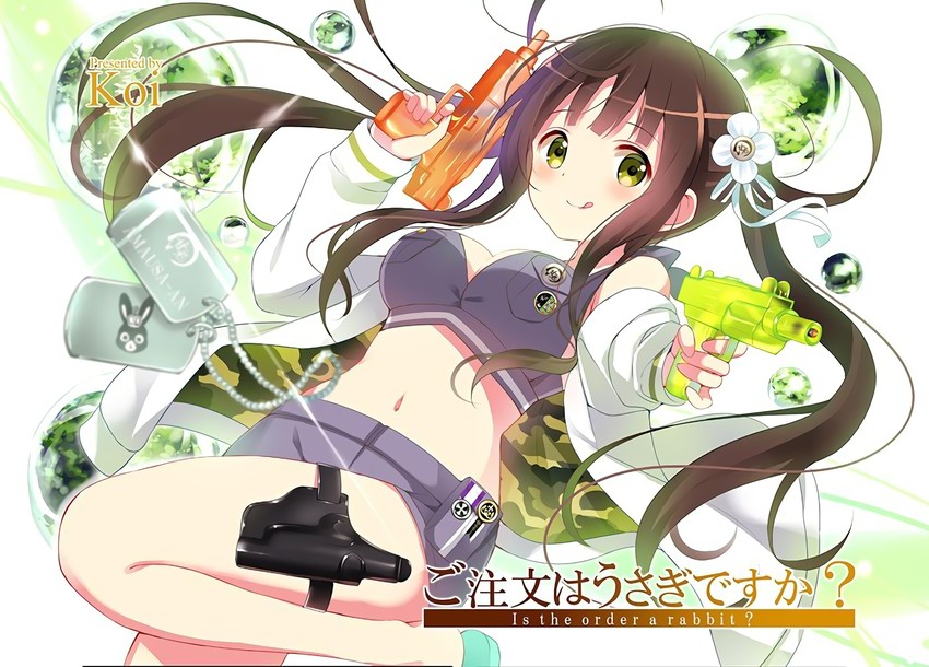 ujimatsu chiya and anko (gochuumon wa usagi desu ka?) drawn by koi_(koisan)