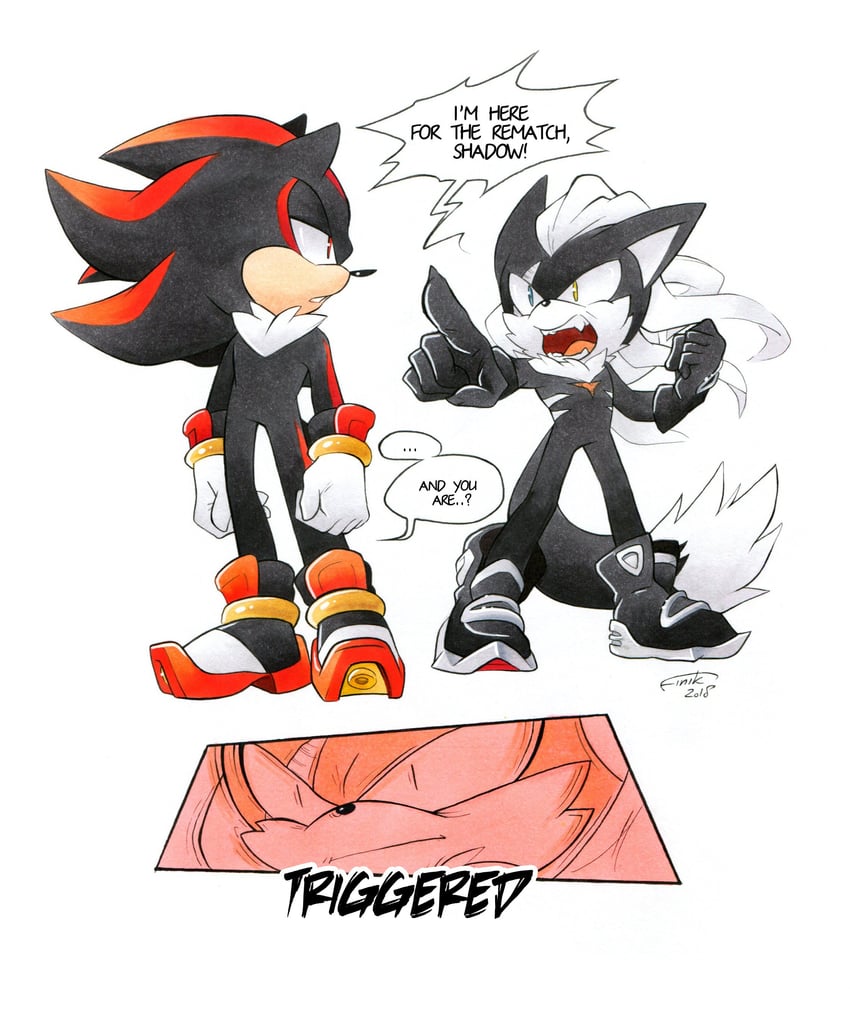 shadow the hedgehog and infinite (sonic and 1 more) drawn by finik