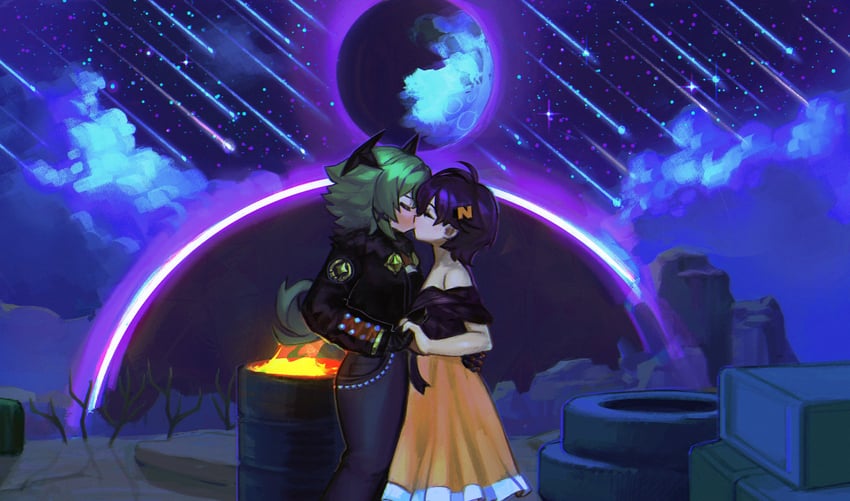 belle and caesar king (zenless zone zero) drawn by meltted