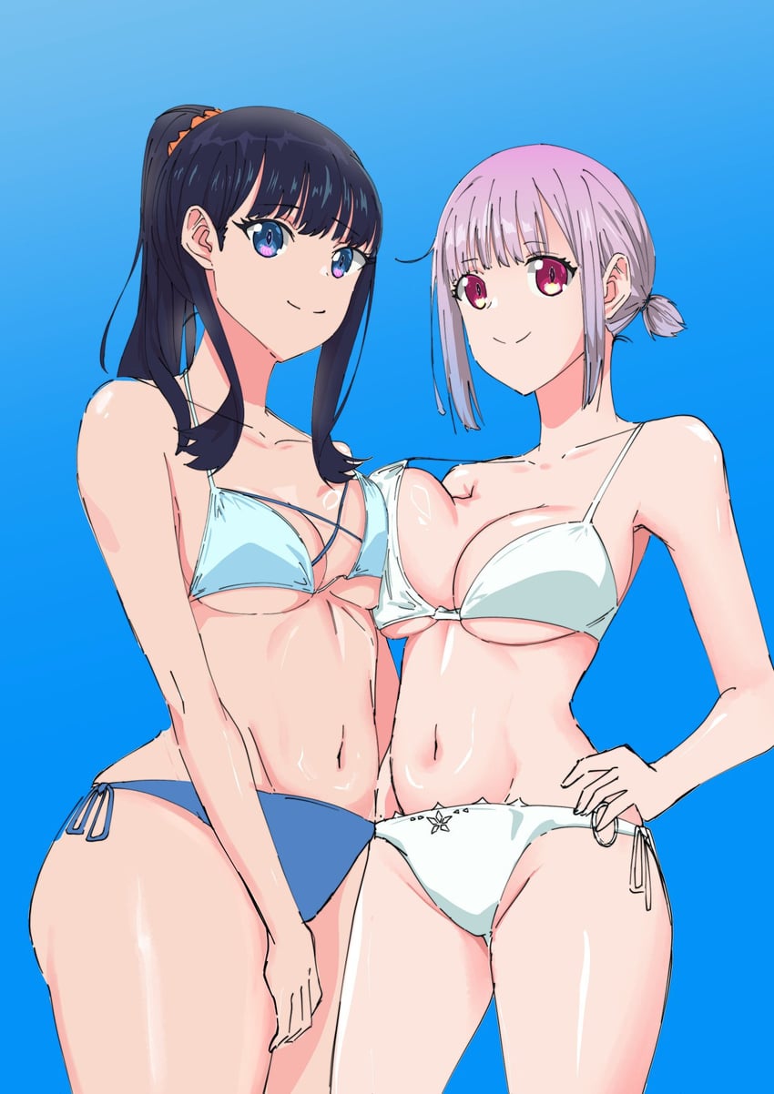 takarada rikka and shinjou akane (gridman universe) drawn by ari_87