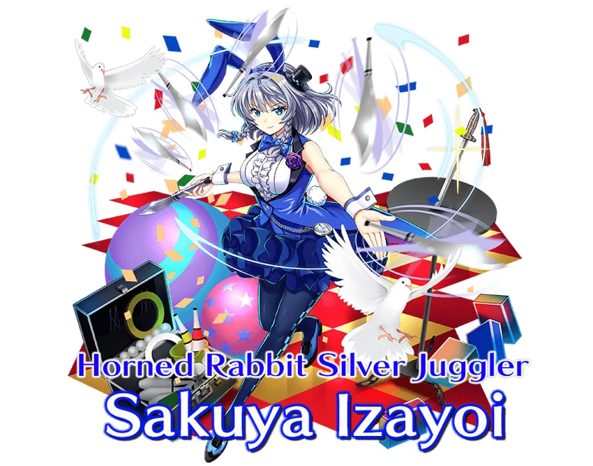 izayoi sakuya (touhou and 1 more) drawn by rotte_(1109)