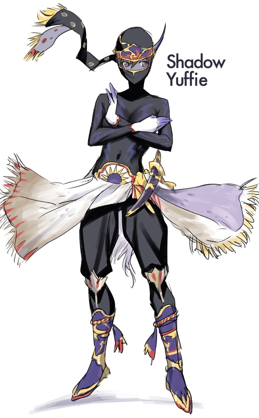 yuffie kisaragi and shadow (final fantasy and 3 more) drawn by decoponmagi
