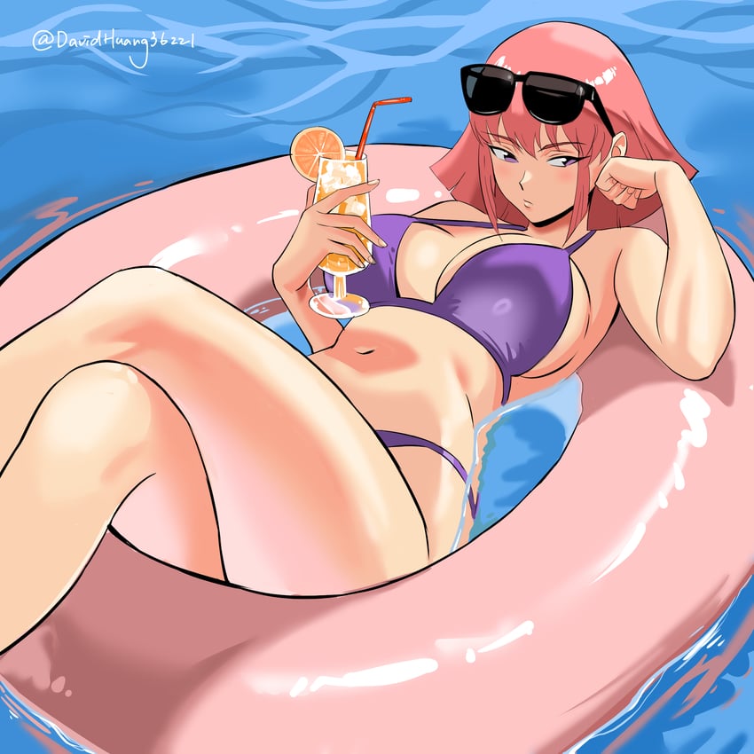 haman karn (gundam and 1 more) drawn by david_huang