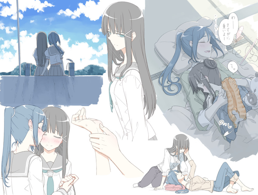 matsuura kanan and kurosawa dia (love live! and 1 more) drawn by sakuraba_yuuki
