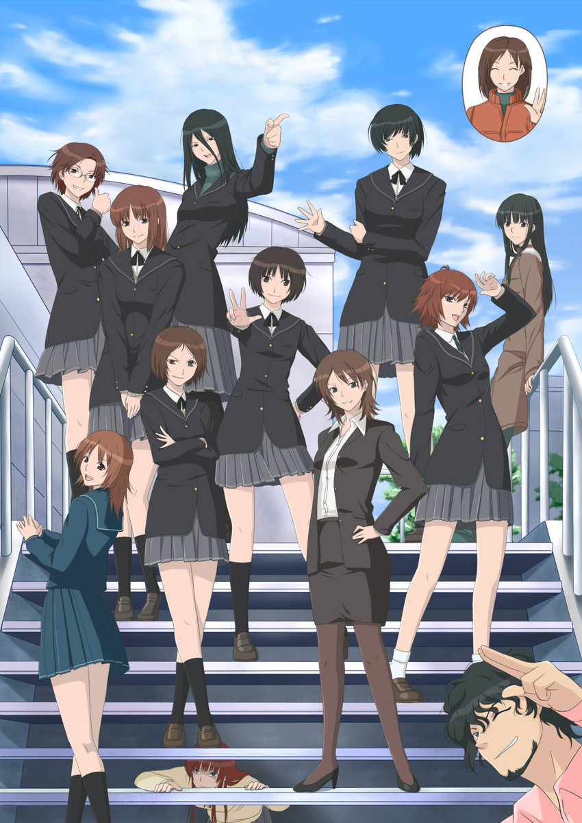 tsukahara hibiki, tachibana miya, kamizaki risa, takahashi maya, tanaka keiko, and 8 more (amagami) drawn by toki_(tokihakashi)