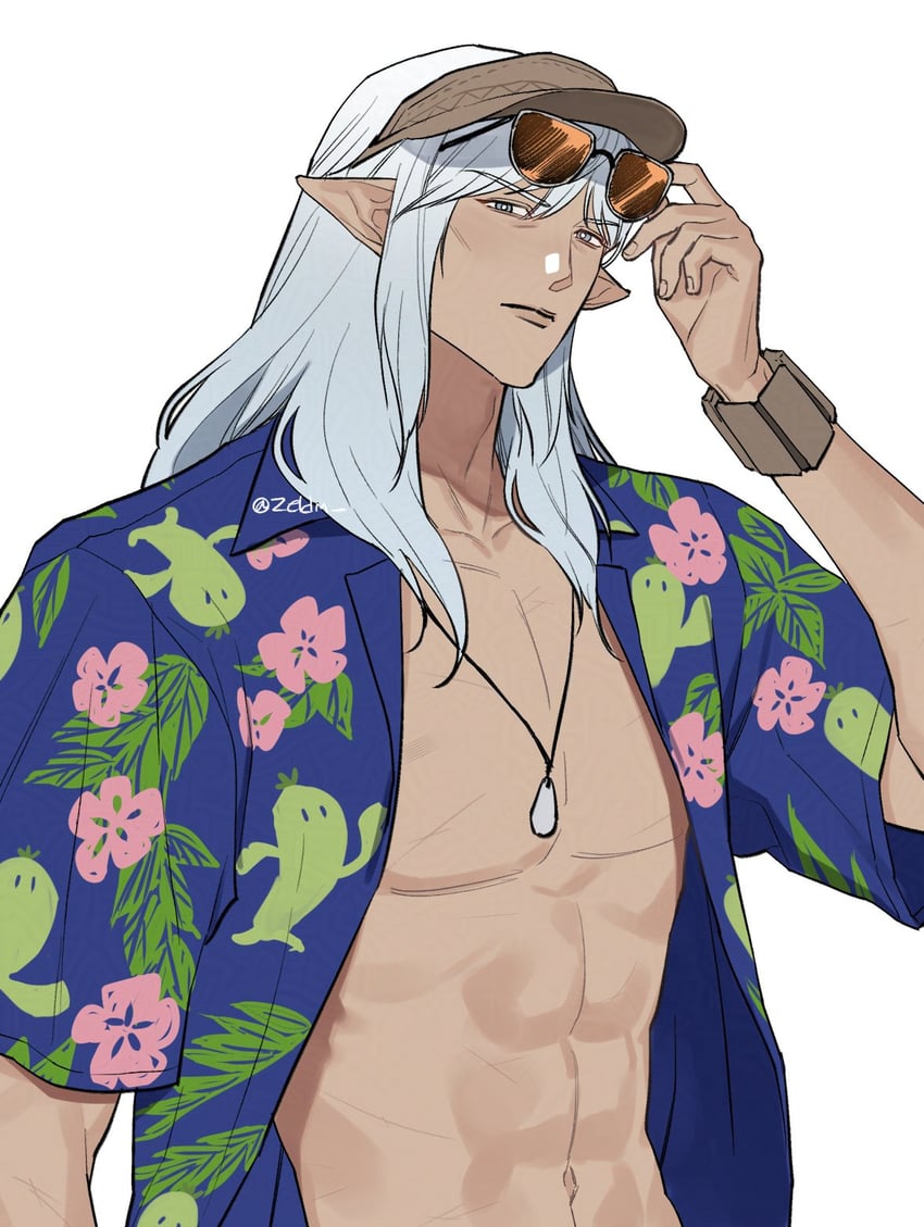 estinien varlineau and sabotender (final fantasy and 1 more) drawn by zeldm