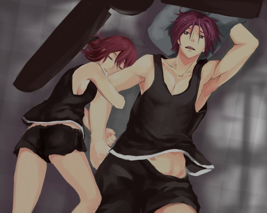 matsuoka rin and matsuoka gou (free!) drawn by hitoree