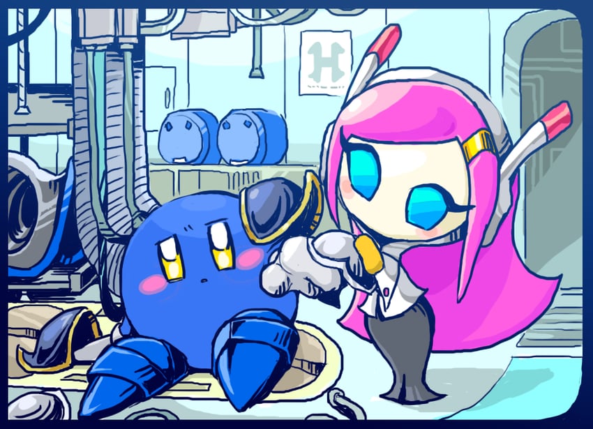 meta knight and susie (kirby and 1 more) drawn by reironsenzai