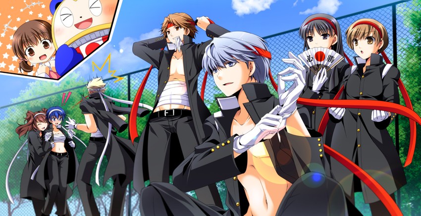 narukami yu, shirogane naoto, satonaka chie, kujikawa rise, amagi yukiko, and 4 more (persona and 1 more) drawn by mayokichi