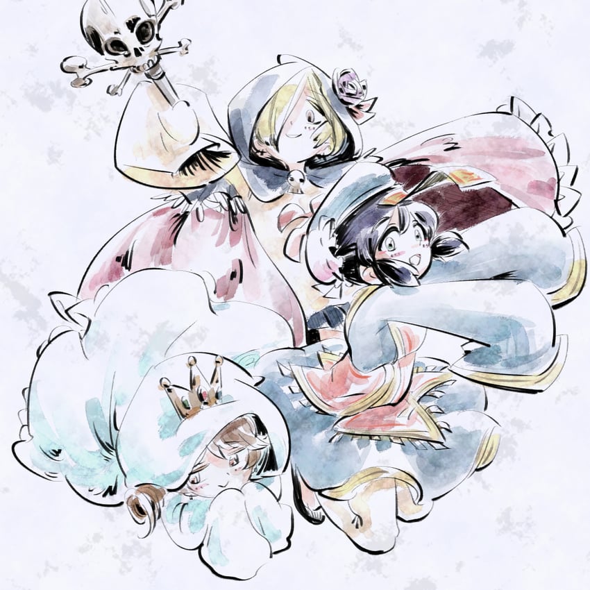 shirasaka koume, morikubo nono, and yao fueifuei (idolmaster and 1 more) drawn by imay3927