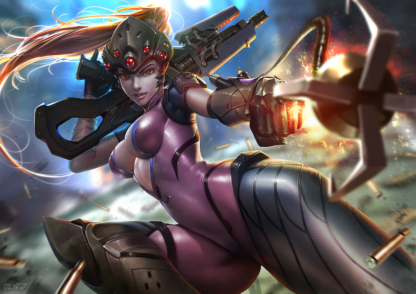 widowmaker (overwatch and 1 more) drawn by dcwj