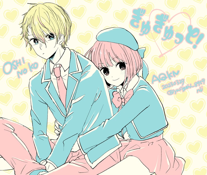 arima kana and hoshino aquamarine (oshi no ko) drawn by yurigera_8959