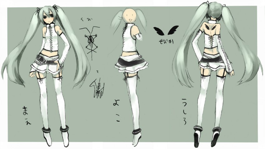 hatsune miku (vocaloid and 3 more) drawn by shinrarei