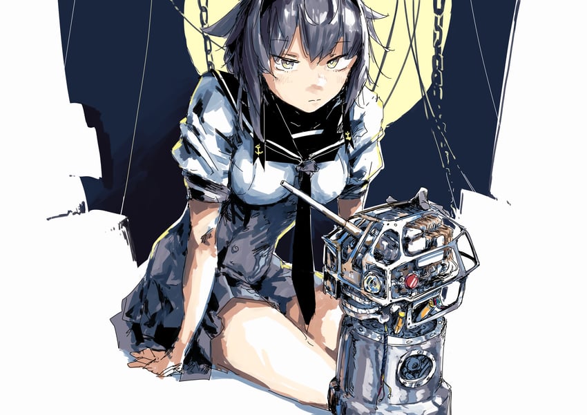 hatsuzuki and chou-10cm-hou-chan (kantai collection) drawn by kappa_modoki