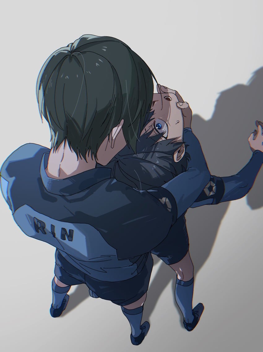 isagi yoichi and itoshi rin (blue lock) drawn by blue_tkse