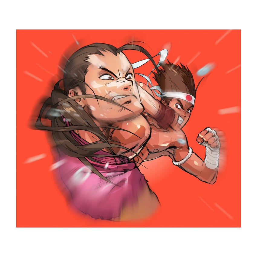 hibiki dan and joe higashi (street fighter and 1 more) drawn by bengus