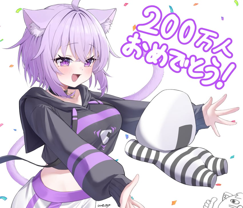 nekomata okayu and onigirya (hololive) drawn by ai_(u_e_o_o)