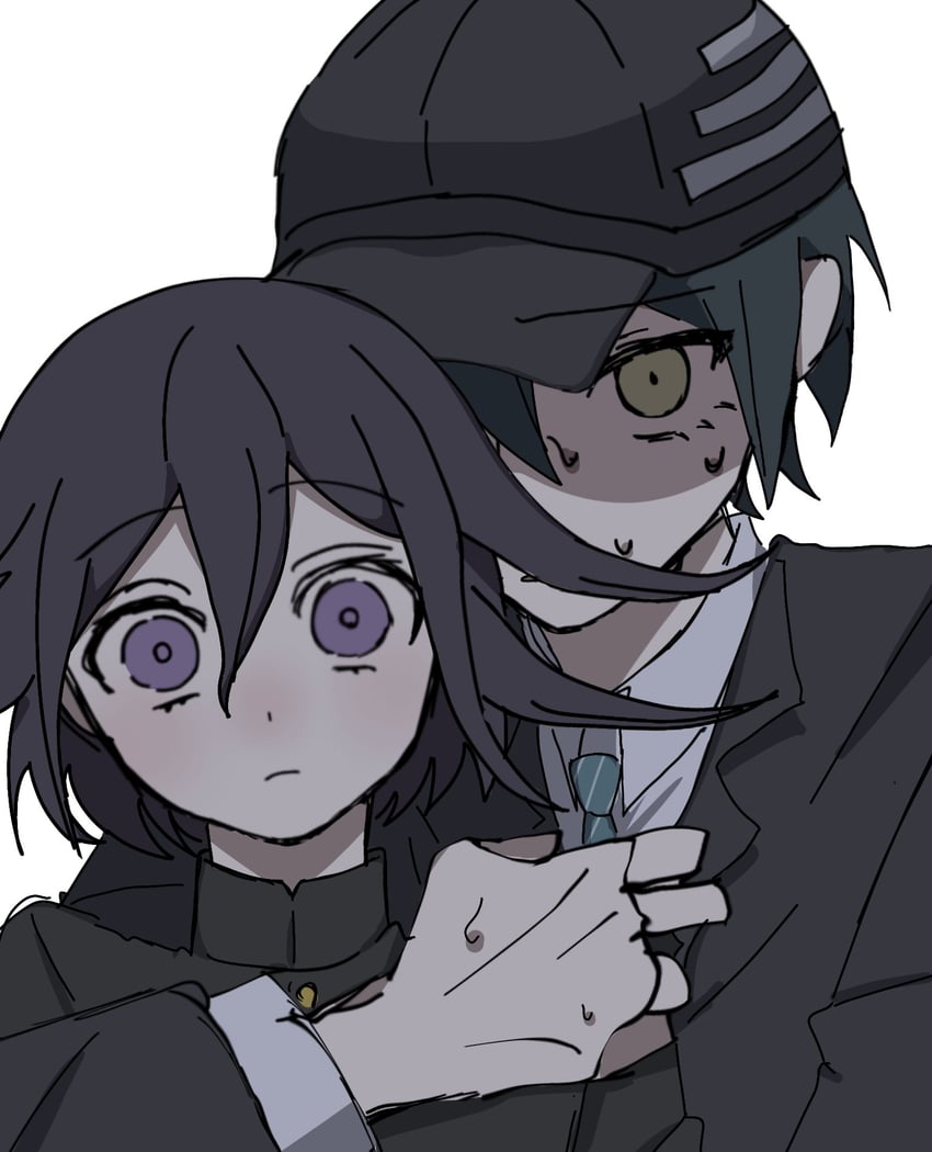 oma kokichi and saihara shuichi (danganronpa and 1 more) drawn by kinako_dr