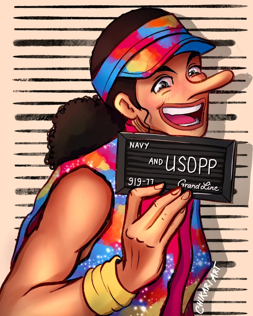 usopp (one piece and 1 more) drawn by chikariart