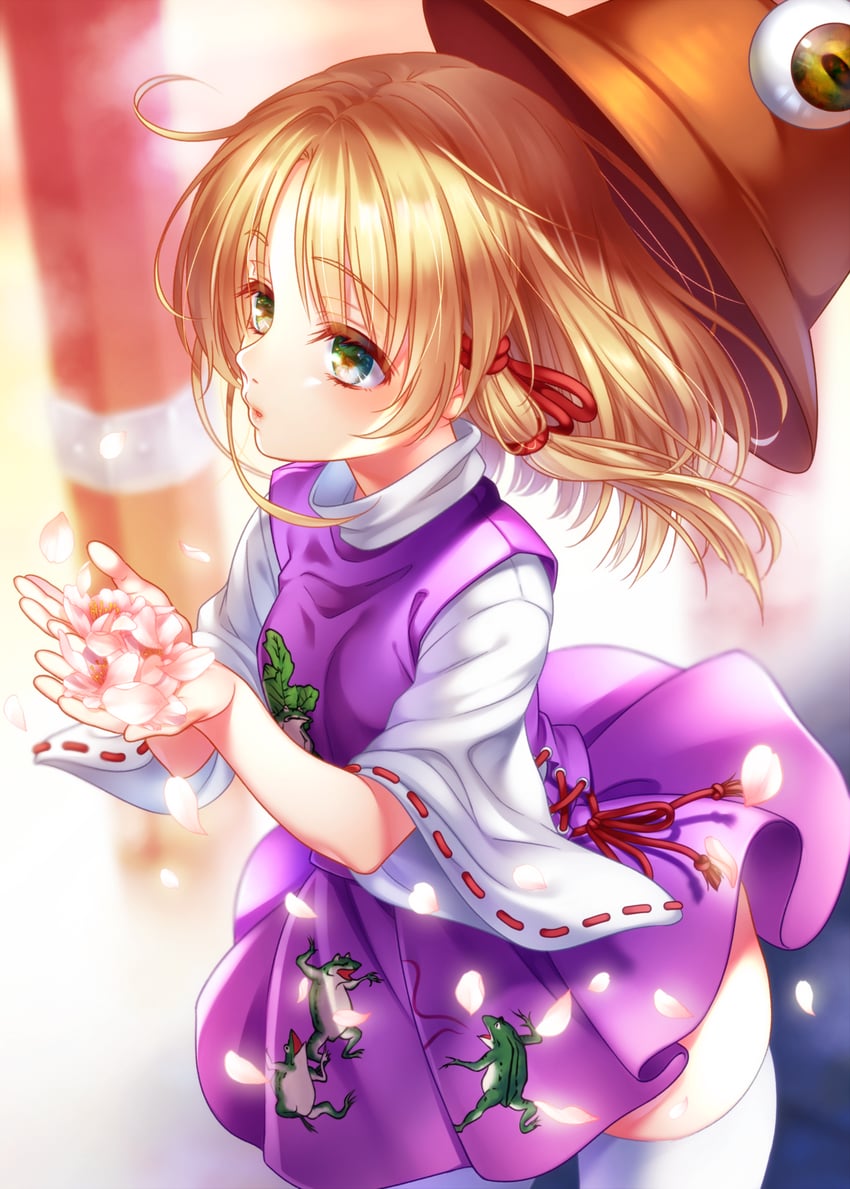 moriya suwako and pyonta (touhou) drawn by nora_wanko