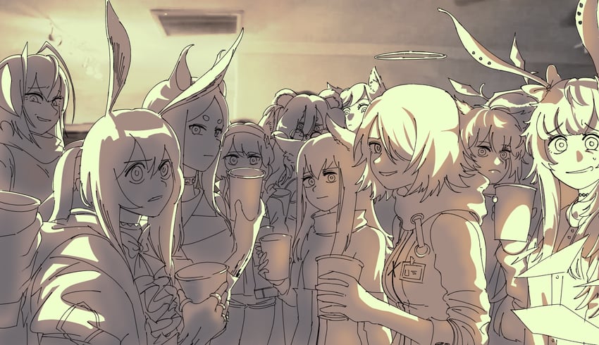 amiya, texas, lappland, exusiai, w, and 8 more (arknights) drawn by moread