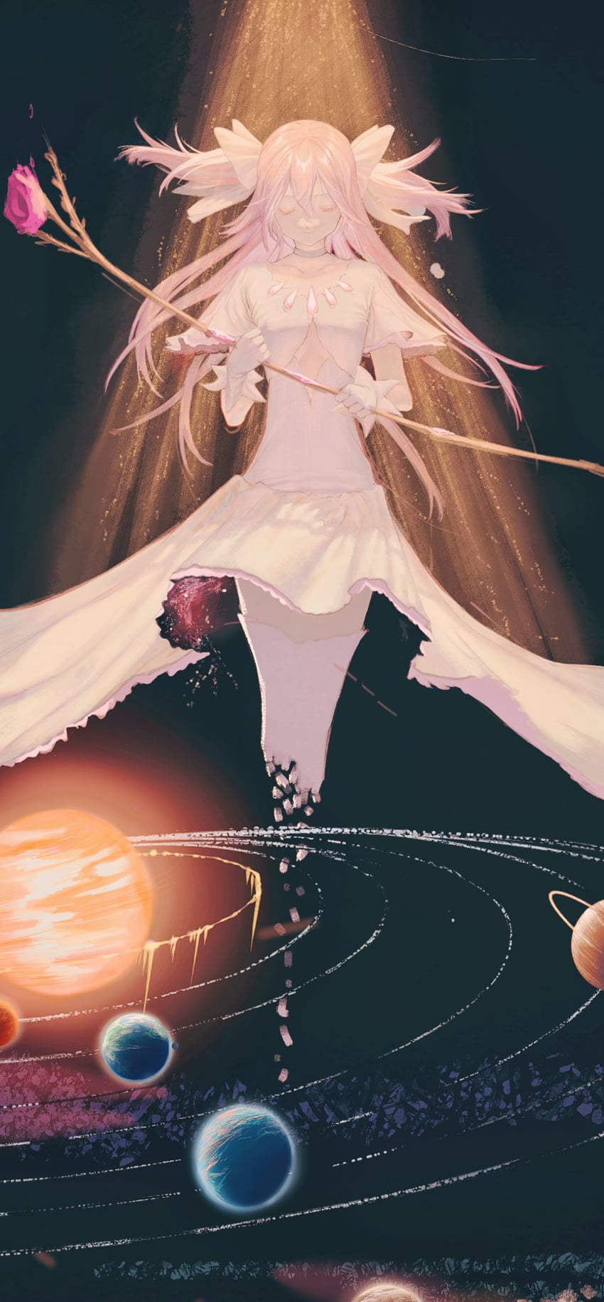 kaname madoka and ultimate madoka (mahou shoujo madoka magica) drawn by tyae