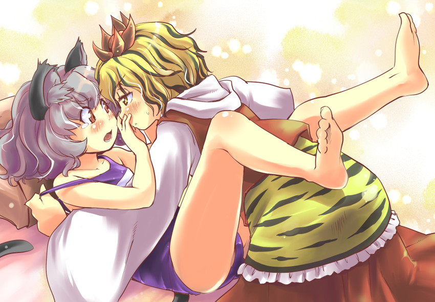 nazrin and toramaru shou (touhou) drawn by nise_nanatsura