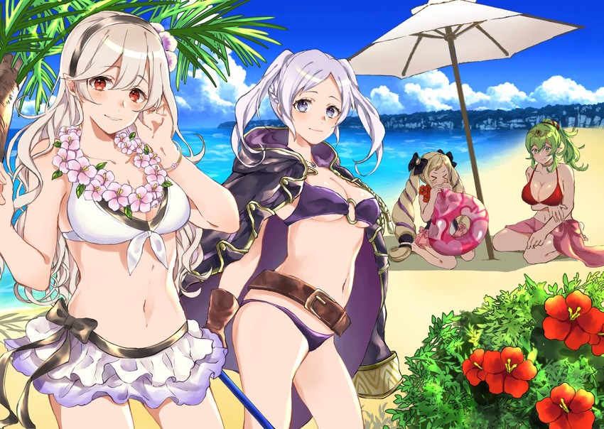 female corrin, female robin, tiki, and elise (fire emblem and 4 more) drawn by aomeeso